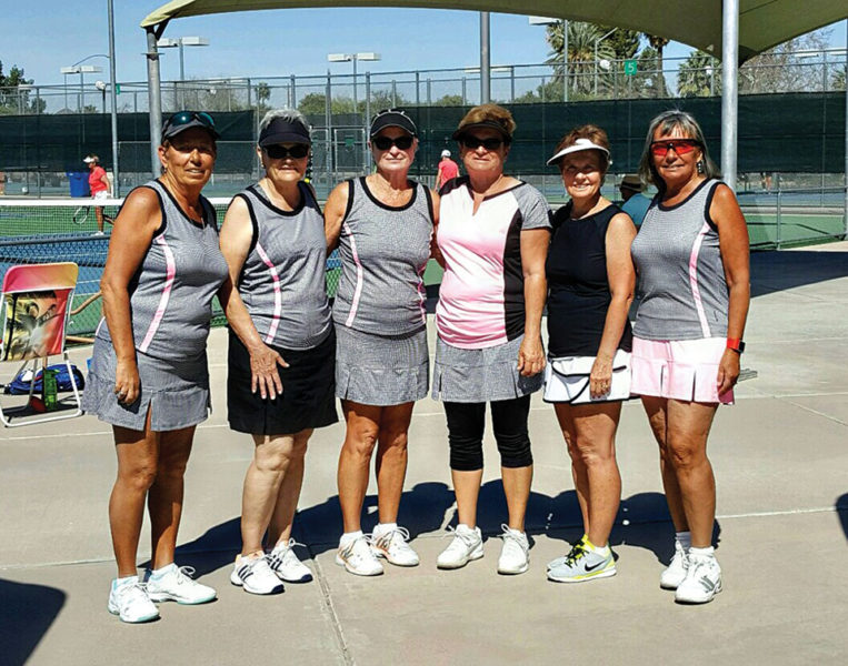 Volley Girls: (left to right) Charlotte Waird, Francis Escobedo, Jo Lucas, Marilyn Hespel, Terri Loney, Dianna Wreford. Not pictured: Vicki Ayres, Patti Meyer and Barbara Peck