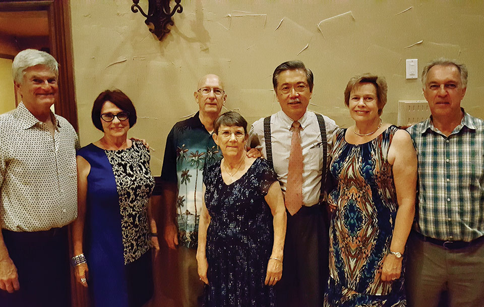 New board members Tim and Carol Tyrrell, Stu and Deanna Frost, John Yu, Bev and Don Dorge