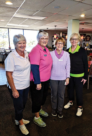 Second place team (left to right): Barbara Cyr, Donna Sullivan, Char Donaldson and Irene Zeppelin