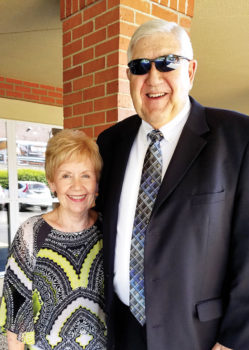 Pat Miller, the third director of the SunBird Singers and Ringers, with her husband Hank Miller following a SunBird Community Church service. She leads the choir, and Hank rotates as a speaker at services with four other ministers.