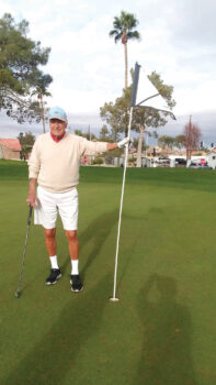 Benny Benson with his hole-in-one