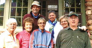 SunBird Hiking Club members (left to right) Flora Stanley, Doreen Liske, Gordon Hagg, Mary Hicks, Mary Lou Giles, Karen Snowden and Don Jones.