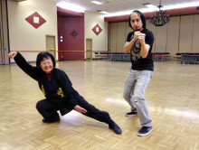 Chiyoko Starkel and her son Cody showed the SunBird Tai Chi class their moves!