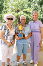 Pictured are some of the Ladies SunBird Cup participants (left to right) Jean Pritchard, Trish Carrel and B.J. Schermerhorn