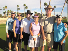Mixed Gross Shootout (right to left) Karen Gilmore and Wes Terry 1st place, Jackie Huyghebeart and John German 2nd place and Heather Verbitsky and Gerry Tomlinson 3rd place.