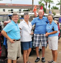 Winners of the second annual Roadrunner/Bandit Scramble from left are Gordon Lee, Connie Franklin, Jim Dolwick and Marsha Brockish.