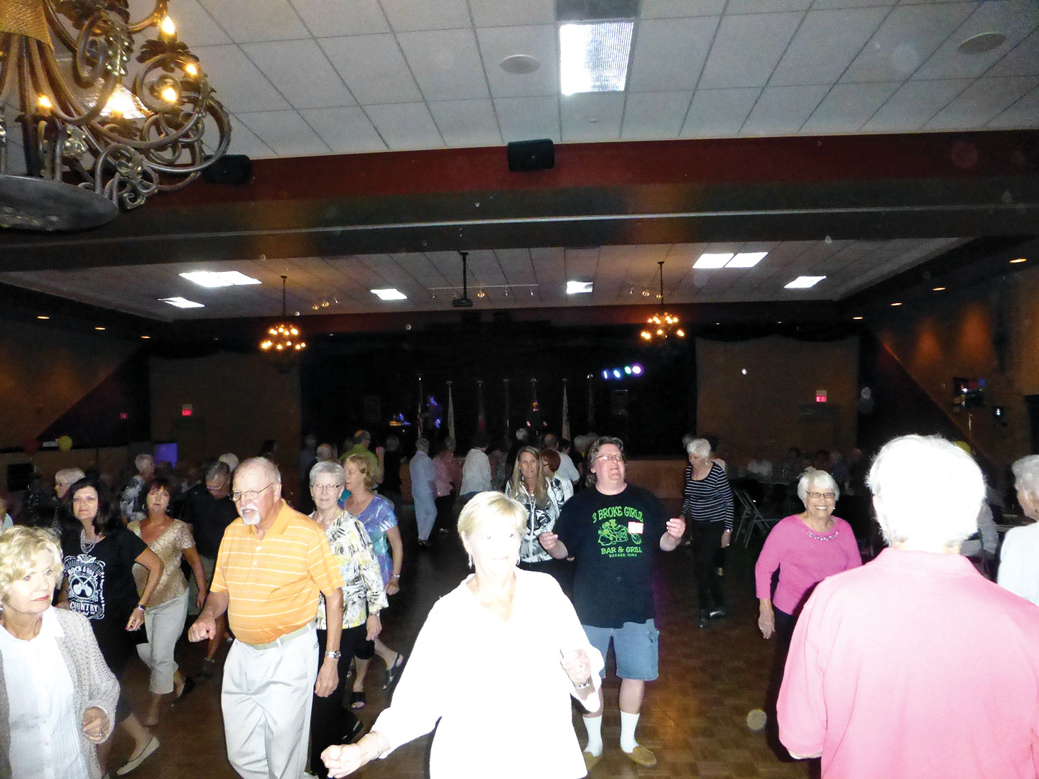 Line dancing to the music of Thaddeus Rose