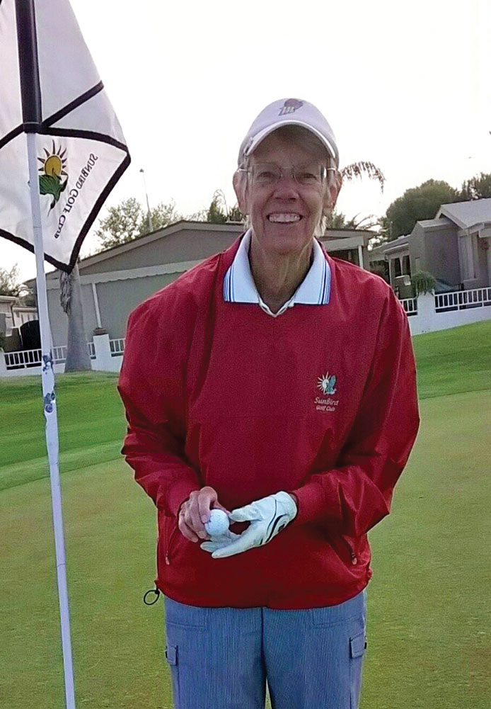 Jan Sirois gets a hole-in-one!
