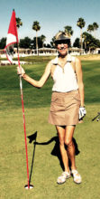 Becky Sargeant, just after her hole in one on May 31.