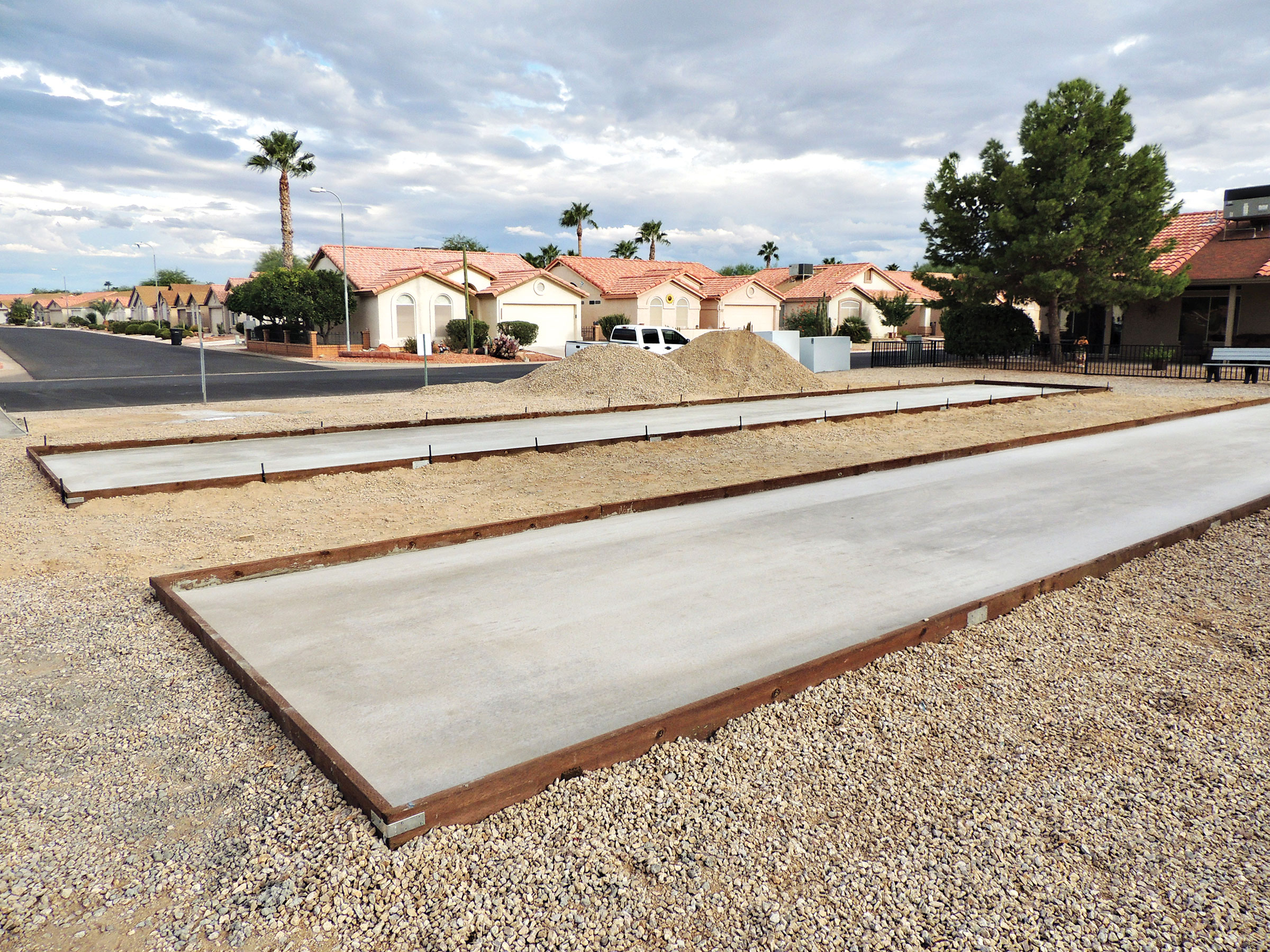 Give the new bocce ball courts a try!