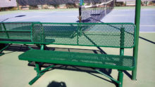 Four new benches purchased by the SunBird Tennis Club.