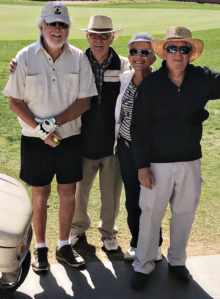 Rich VanderVeen, Chet Howe, Rosie VanderVeen and Dave Meyers at Kare Bears Golf Tournament