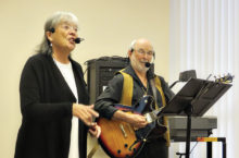 Mary Burke and Rod Hayward demonstrated various styles of music as part of their “Music Inside Out” series during New Adventures’ spring semester.