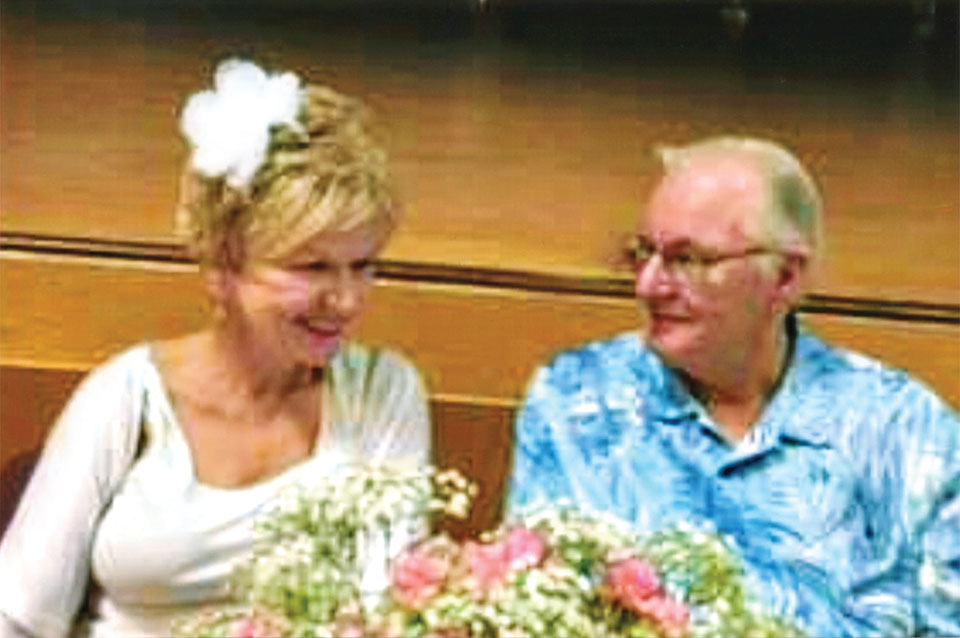Newlyweds Peggy White and Larry Schoenborn