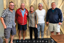 Water Volleyball Club Board (left to right): Dale Ludwig, vice president; Doug Dieroff, vice president; Deborah Cassidy, secretary; Tim Aschleman, treasurer; and Dirk Close, president