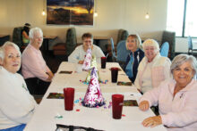 Pictured (left to right) are Barb Edwards, Judy Johnston, Betty Teal, Kitty Determan, Pam Tiffany, and Irene Schlenker.