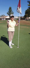 Marilyn Klooster with her hole-in-one